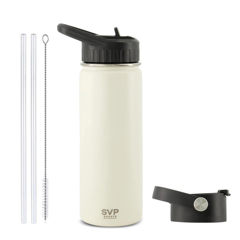 SVP Sports - 18oz Insulated Thermal Bottle - Hot & Cold (18OZ-SVP-CREAM)