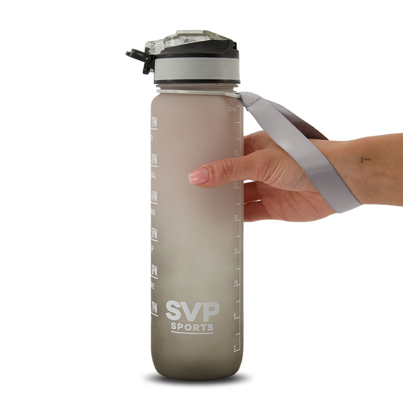 SVP Sports - 32oz Hydration Water Bottle (32OZ-GRYBLK)