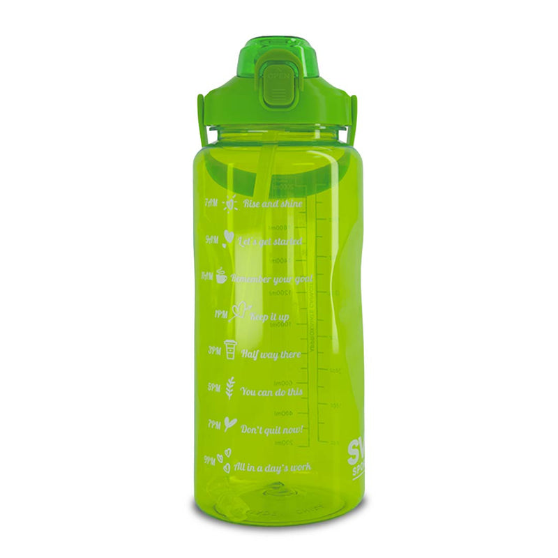 SVP Sports - 64oz Hydration Water Bottle (64OZ-GRNCLEAR)