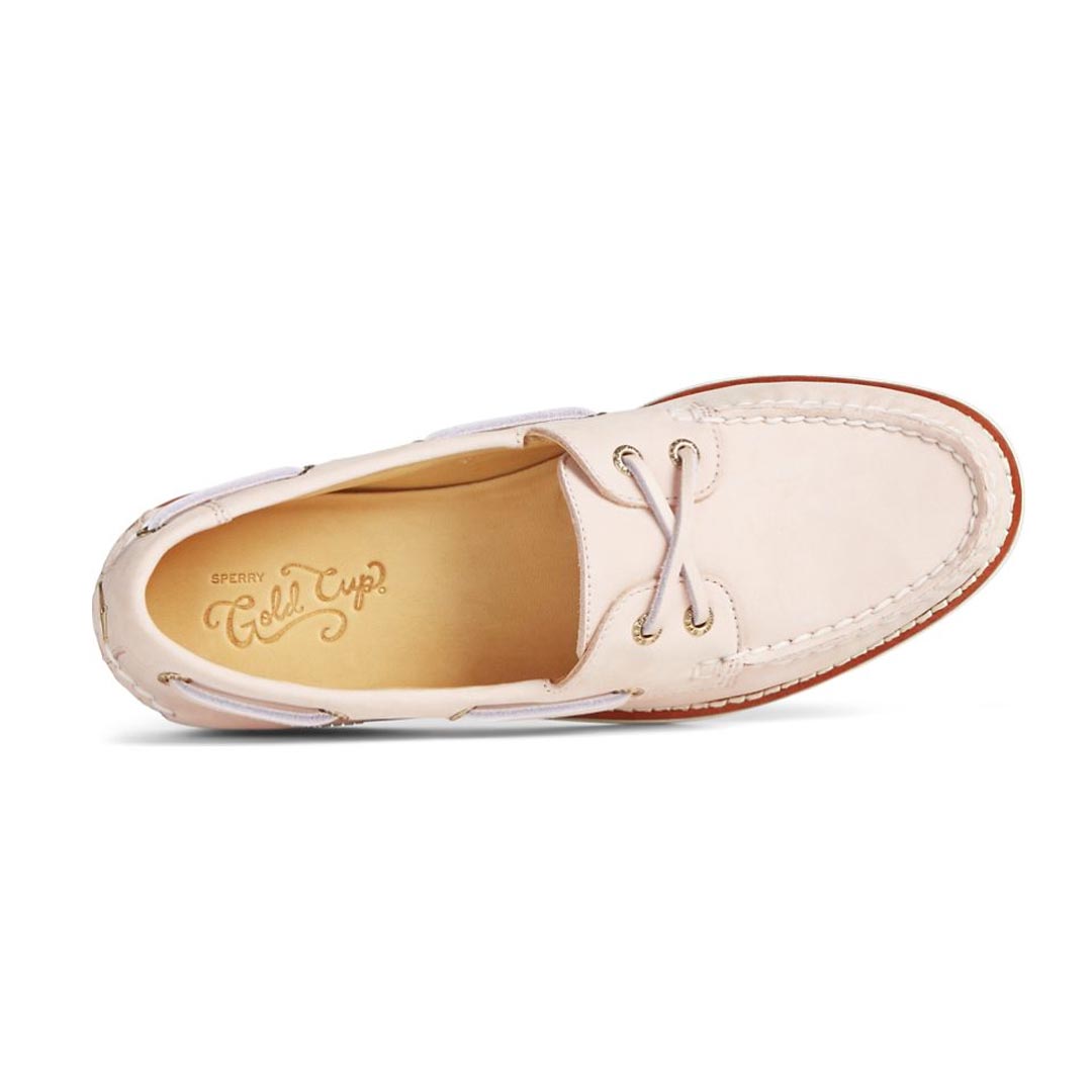 Gold sperrys women's on sale