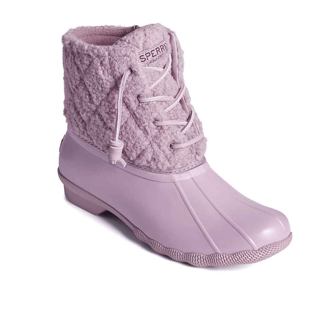 Sperry Women s Saltwater Sherpa Duck Boots STS87771 Purple W8