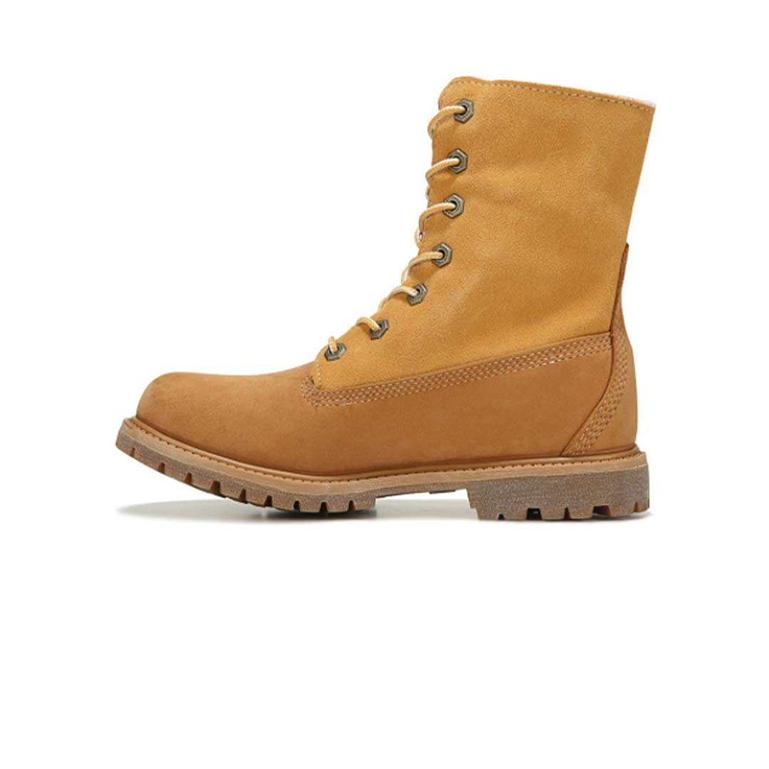 Timberland Authentics Teddy Fleece Waterproof Fold Down Boots Women s 8.5 Wheat