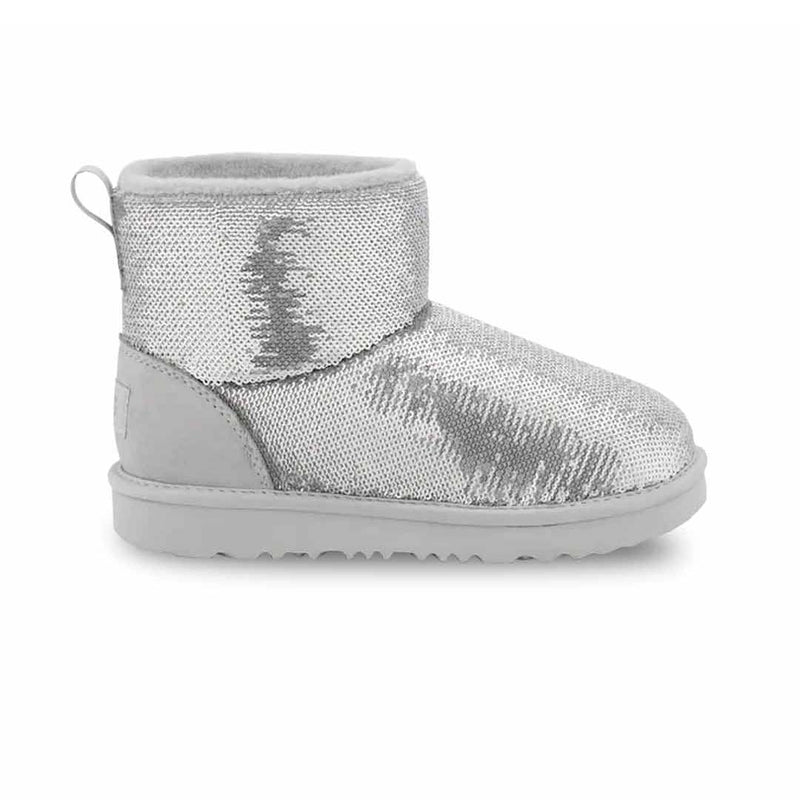 UGG® - Kids' (Infant & Preschool) Classic Mini Mirror Ball Boots (1143708T-SLV)