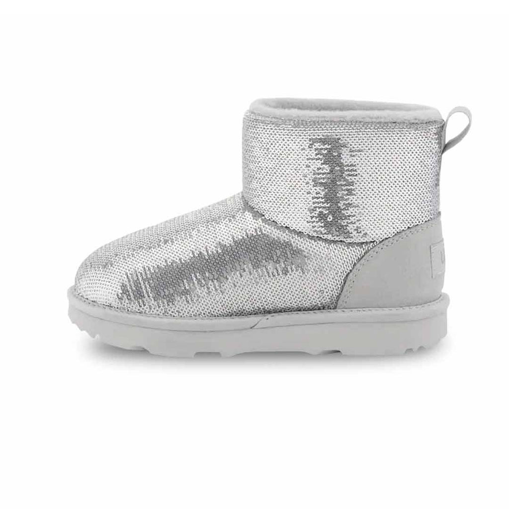 UGG® - Kids' (Infant & Preschool) Classic Mini Mirror Ball Boots (1143708T-SLV)