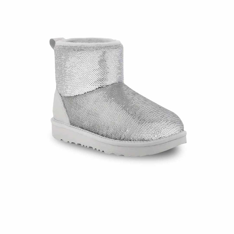 UGG® - Kids' (Preschool & Junior) Classic Mini Mirror Ball Boots (1143708K-SLVR)