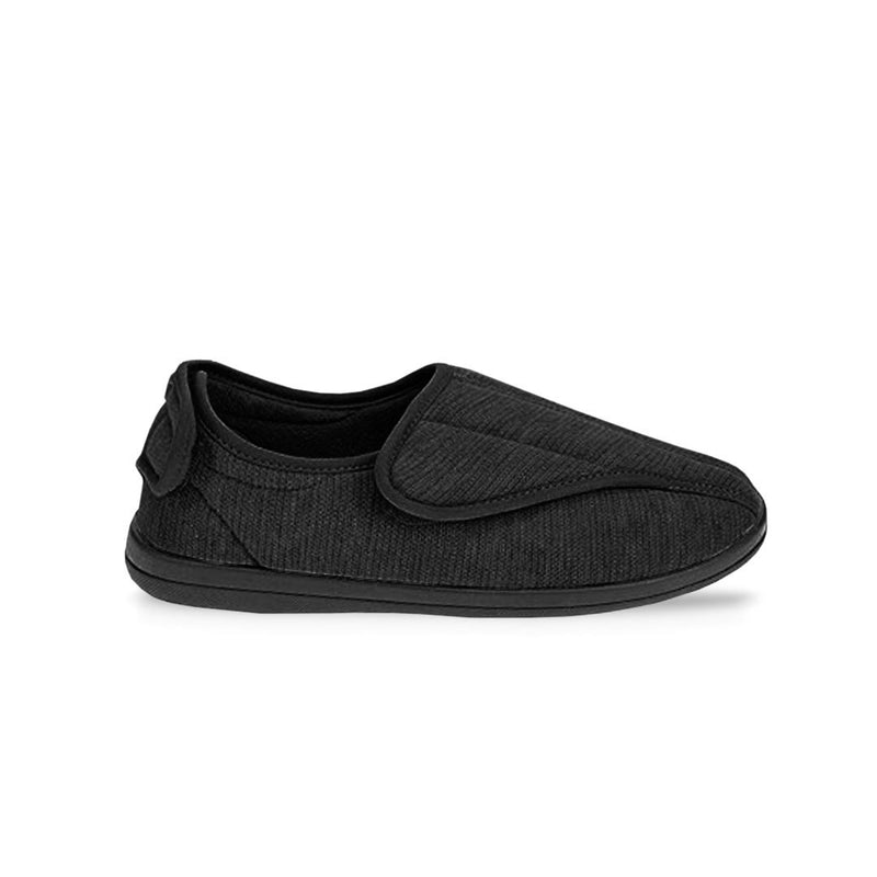 United Supply Co - Men's Plain Velcro Slippers (SMF4931BUS BLK)