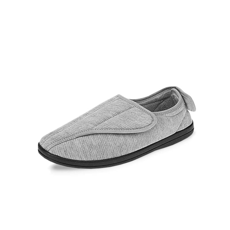 United Supply Co - Men's Plain Velcro Slippers (SMF4931BUS GRY)