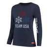 Women's Team USA Snowflake Long Sleeve T-Shirt (K69469NUS)