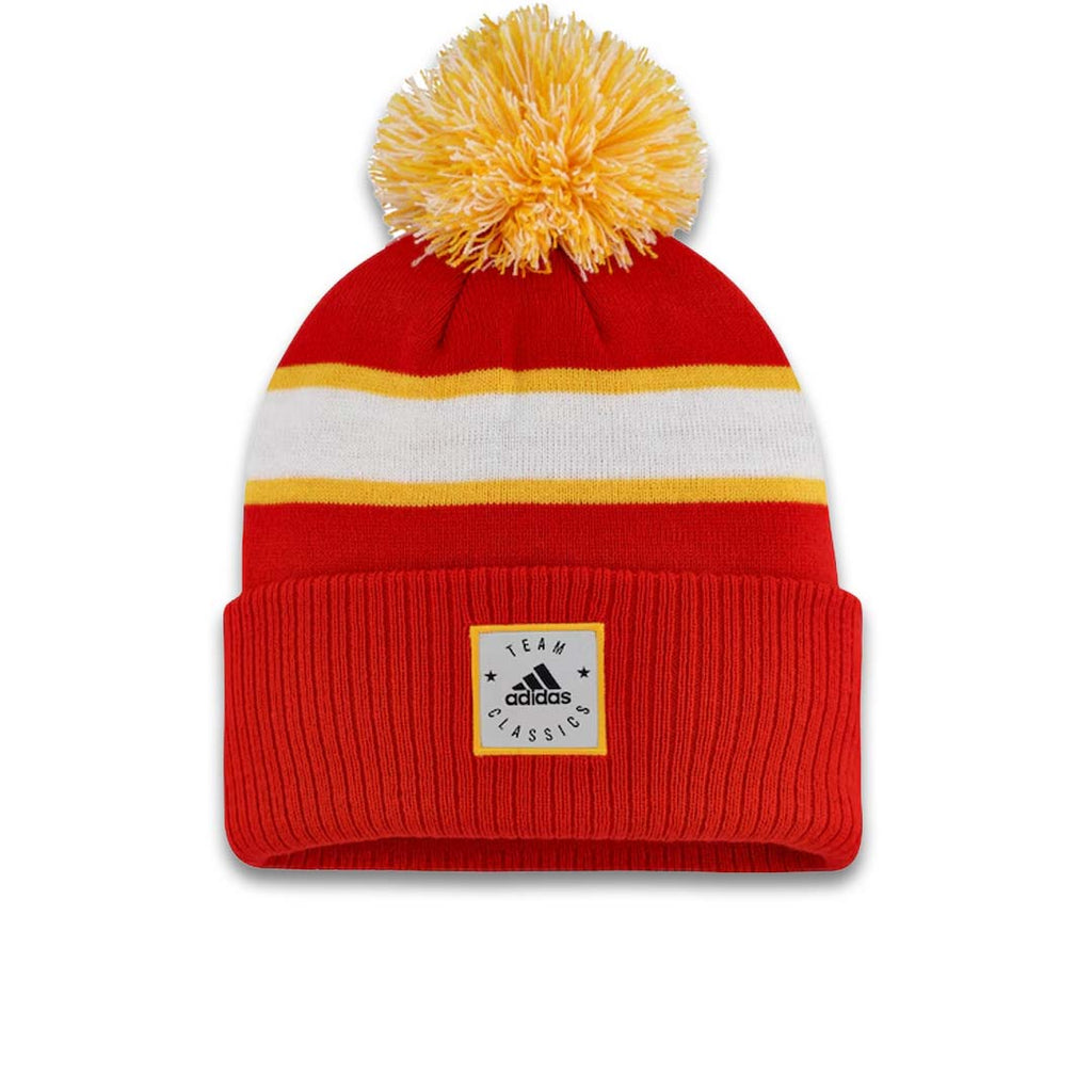 adidas - Bonnet à pompon en tricot à revers des Flames d'Atlanta (HZ8570) 