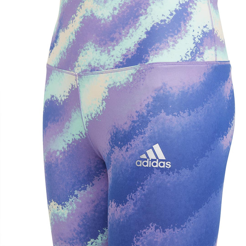 adidas - Collant de danse imprimé taille haute AEROREADY pour fille (Junior) (HR5813) 