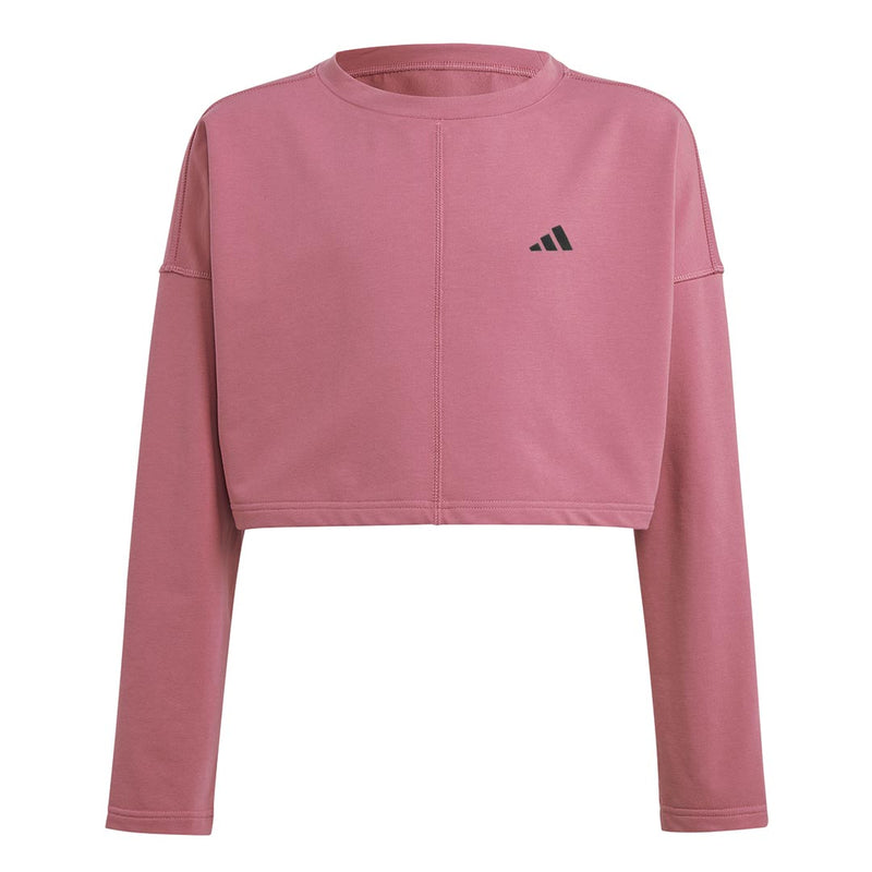 adidas - Girls' (Junior) Yoga AEROREADY Cropped Sweatshirt (IC0331)