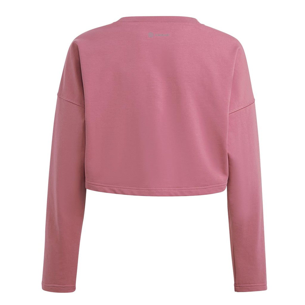 adidas - Girls' (Junior) Yoga AEROREADY Cropped Sweatshirt (IC0331)