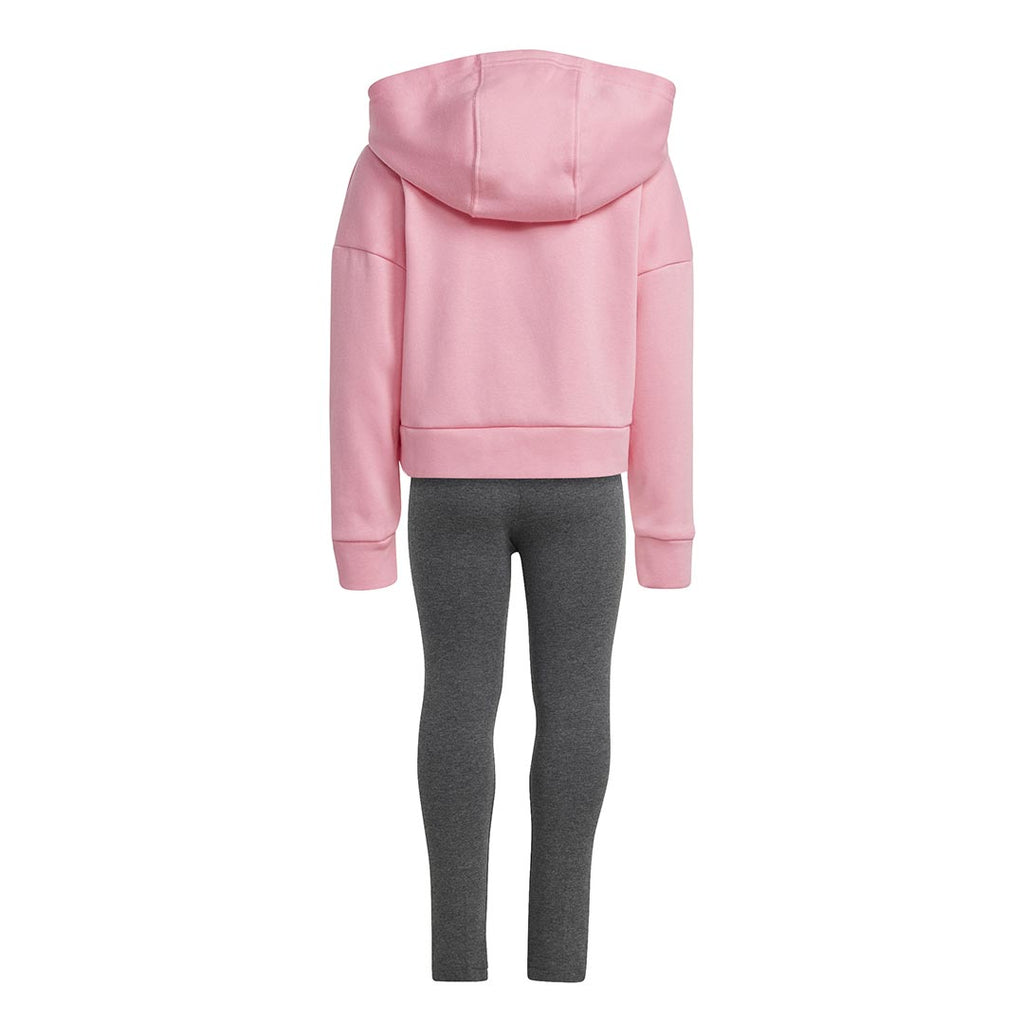 adidas - Ensemble polaire à capuche et leggings pour fille (petite et junior) (HN3475) 