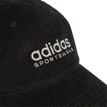 adidas - Kids' (Junior) Black Corduroy Low Dad Cap (IB2664)