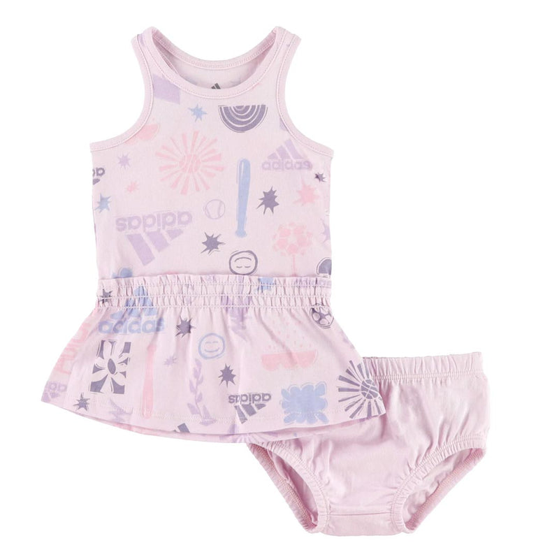 adidas - Girls' (Infant) Allover Print Dress & Bloomer Set (GB9607)