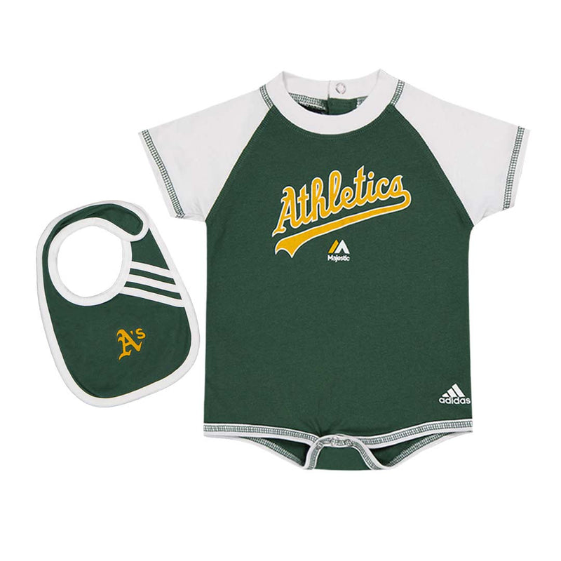 adidas - Kids' (Infant) Oakland Athletics 2 Pack Bodysuit (K6IIM9N04)