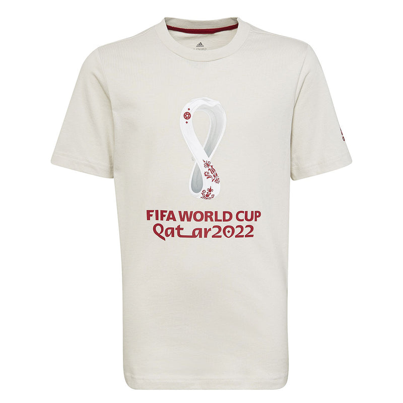 adidas - T-shirt avec emblème officiel de la Coupe du Monde de la FIFA 22 pour enfants (junior) (HD6384) 