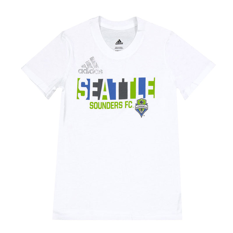 adidas - Kids' (Junior) Seattle Sounders Glitter Logo T-Shirt (KSOUNDERSTEE)