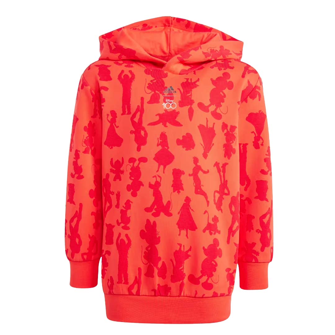 Adidas Kids Toddler Junior X Disney 100 Hoodie IB4862 Red Gry S