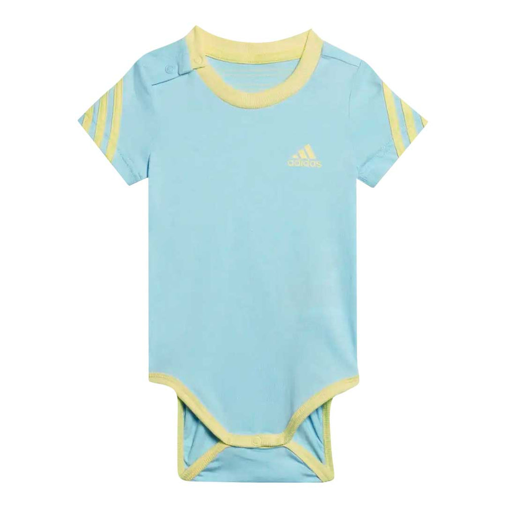 adidas - Grenouillère à 3 bandes avec bavoir pour enfant (HM6594)