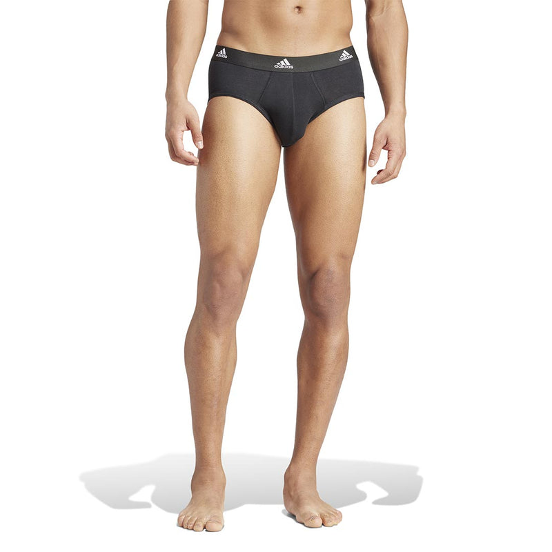 adidas - Men's 3 Pack Active Flex Cotton Brief Underwear (IQ9539)