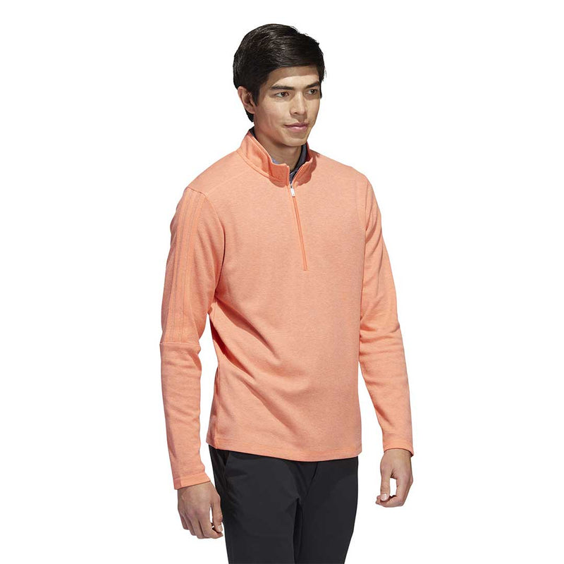 adidas - Pull de golf à 3 bandes et quart de zip pour hommes (HR9067) 