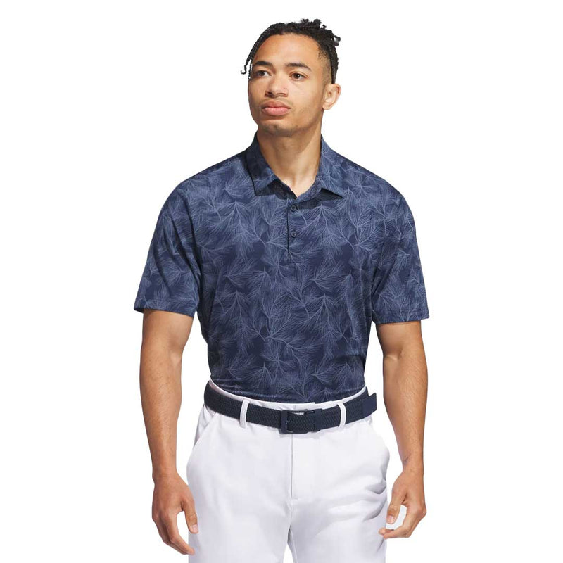 adidas - Men's Blue Ultimate365 Mesh Print Polo (IL0568)