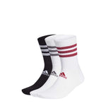 adidas - Men's Glam 3-Stripes Crew Sport 3 Pack Socks (GH7542)