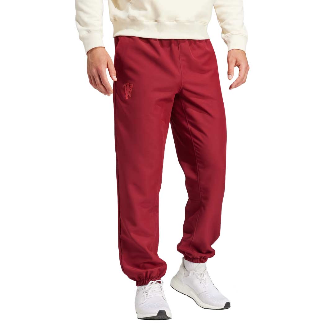 Red adidas sweatpants mens sale