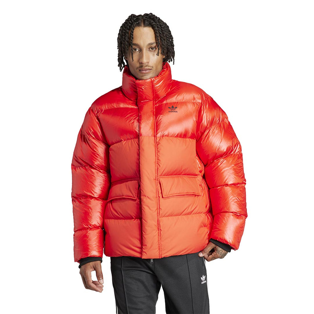 Adidas red puffer jacket on sale