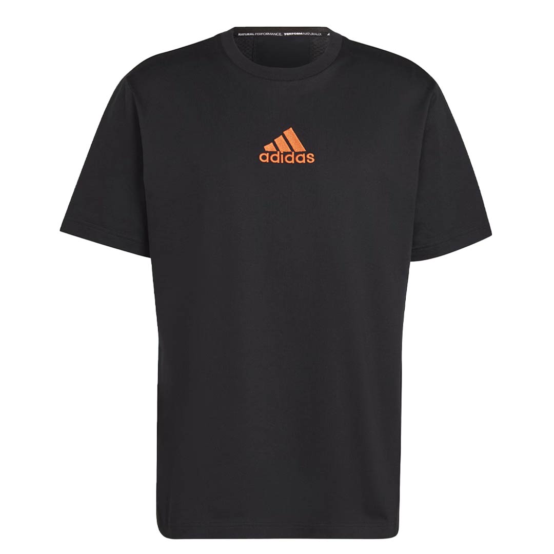 Adidas Men s Nature Graphic T Shirt HK4610 Blk Org XS