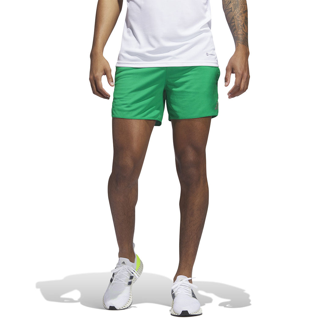 Adidas Men s Run Icons 3 Bar Logo 5 inch Shorts IA7798 Green XXL