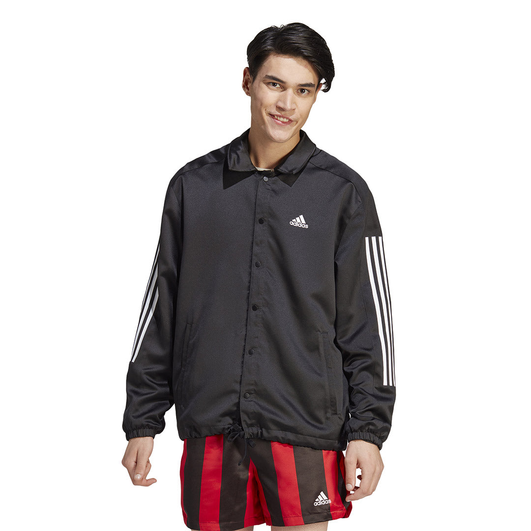 adidas Men s Satin Coaches Jacket IB8395 SVP Sports