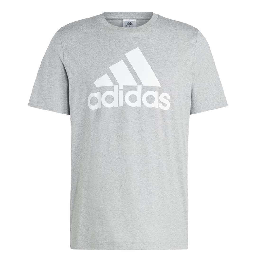 Adidas Men s Single Jersey Big Logo T Shirt IC9350 Gry Wht S