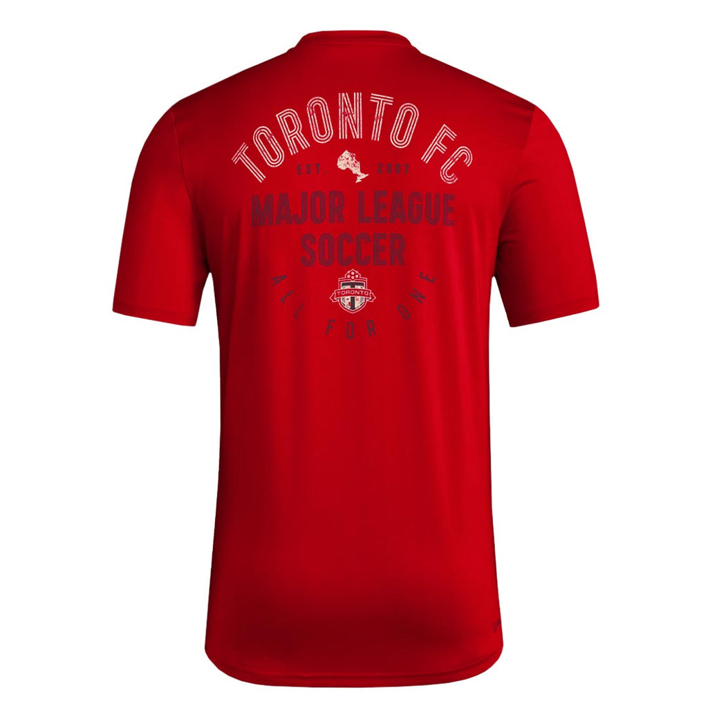 adidas - T-shirt d'avant-match à manches courtes pour homme du Toronto FC (IP0900)