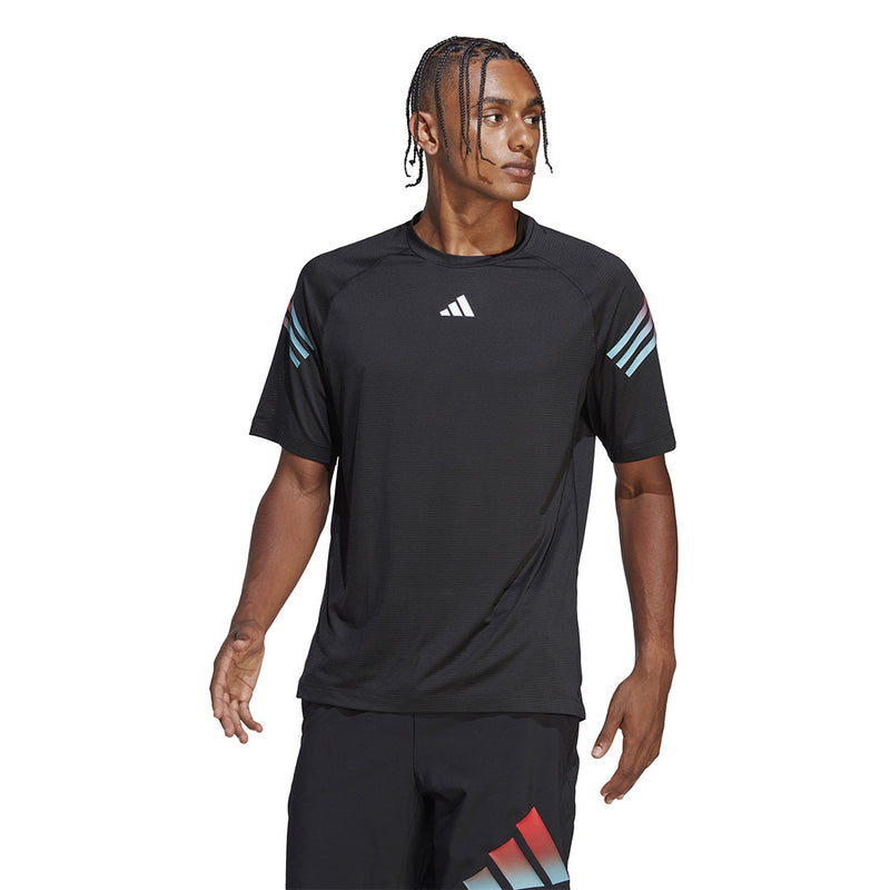 adidas - T-shirt d'entraînement Train Icons à 3 bandes pour hommes (HS7520) 