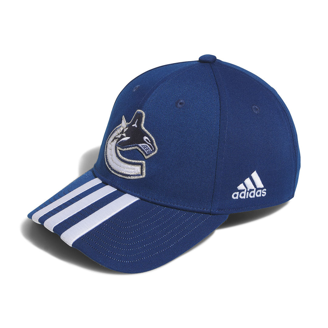 Adidas Vancouver Canucks Three Stripe Adjustable Hat GS4362