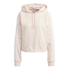 adidas - Sweat à capuche court Essentials 3 bandes en molleton pour femme (IC9914)