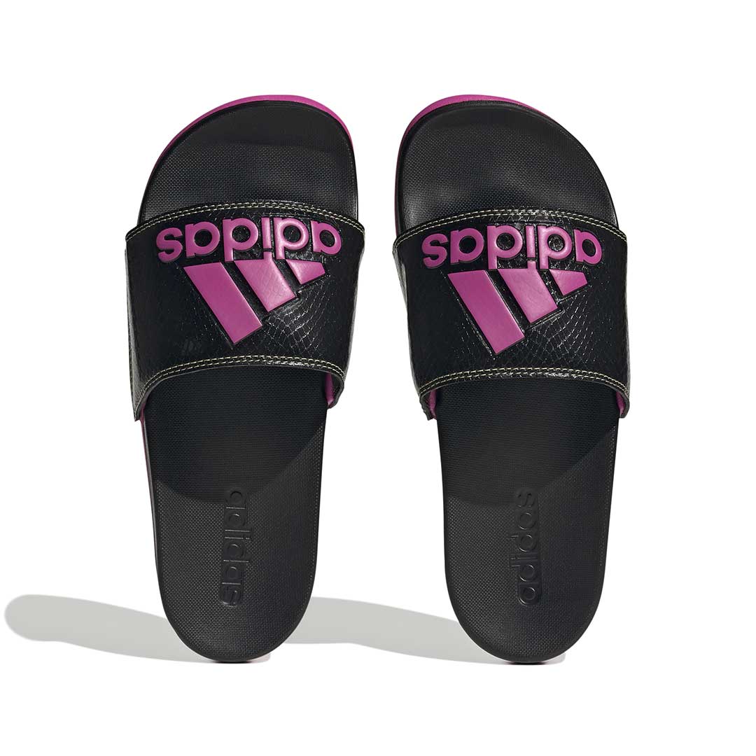 Adidas Women s Adilette Comfort Slides H03610 Blk Fuchsia W9