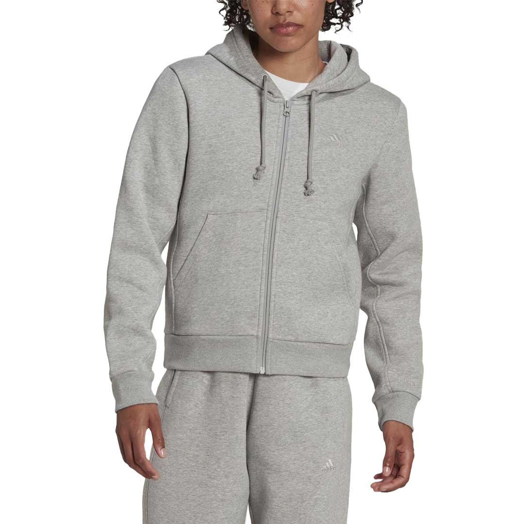 Grey adidas zip hoodie women's on sale