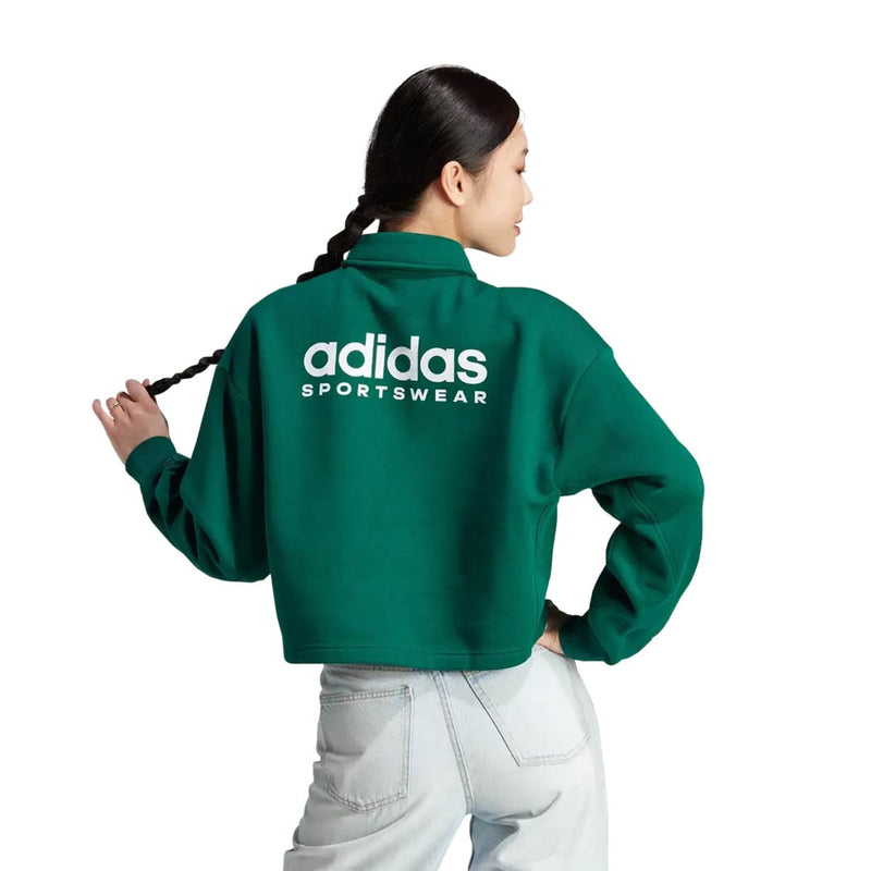 adidas - Women's All SZN Fleece Graphic Polo Sweatshirt (IL3256)