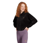 adidas - Women's Crop Velour Quarter-Zip Sweatshirt (IM2582)