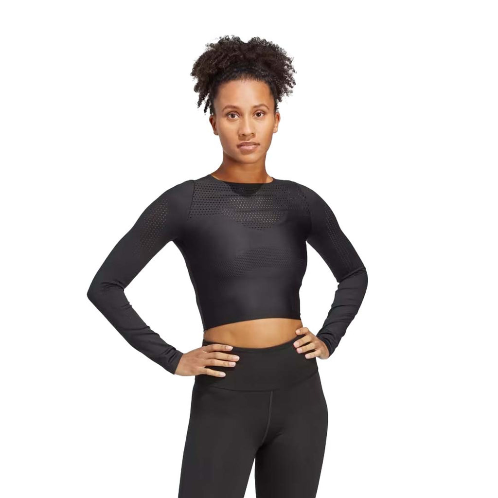 adidas - Women's Cropped Long Sleeve T-Shirt (HS8110)