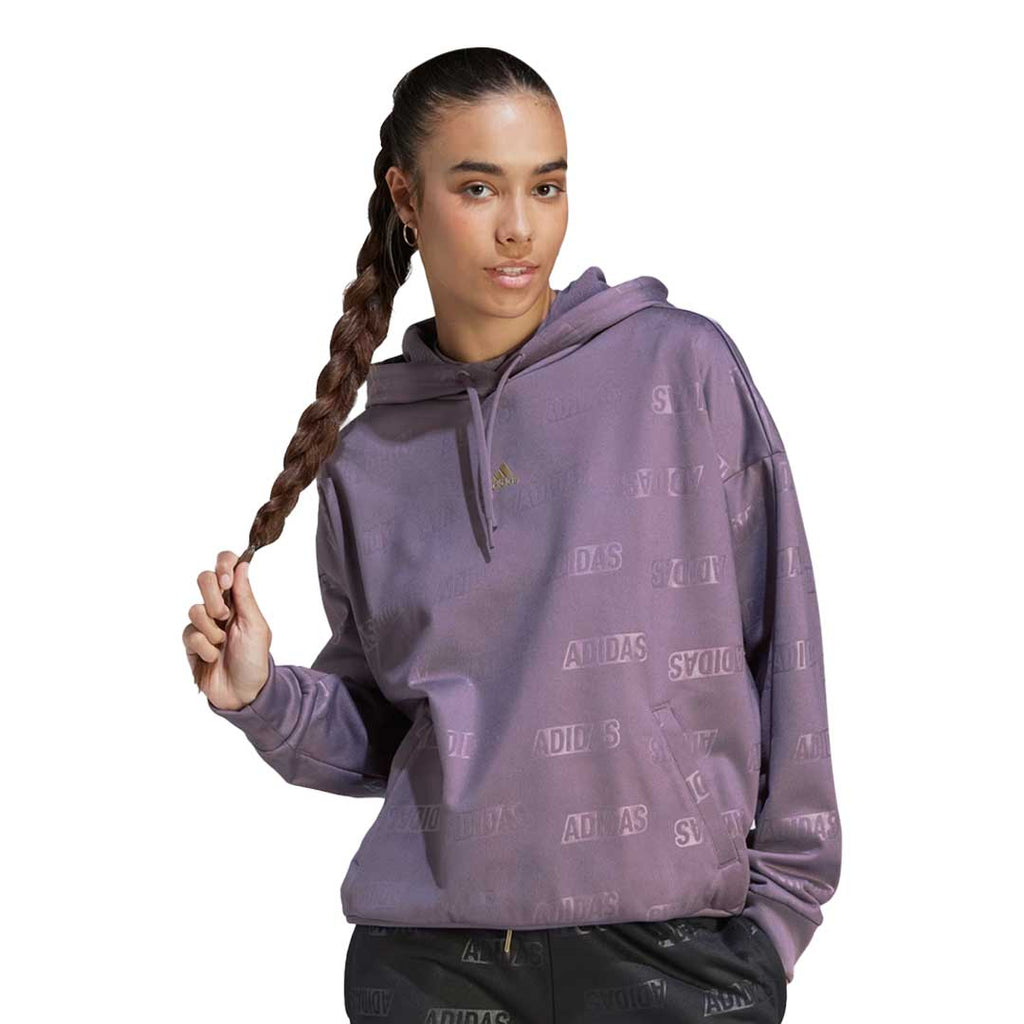 adidas - Women's Embossed Monogram Fleece Hoodie (IM2585)