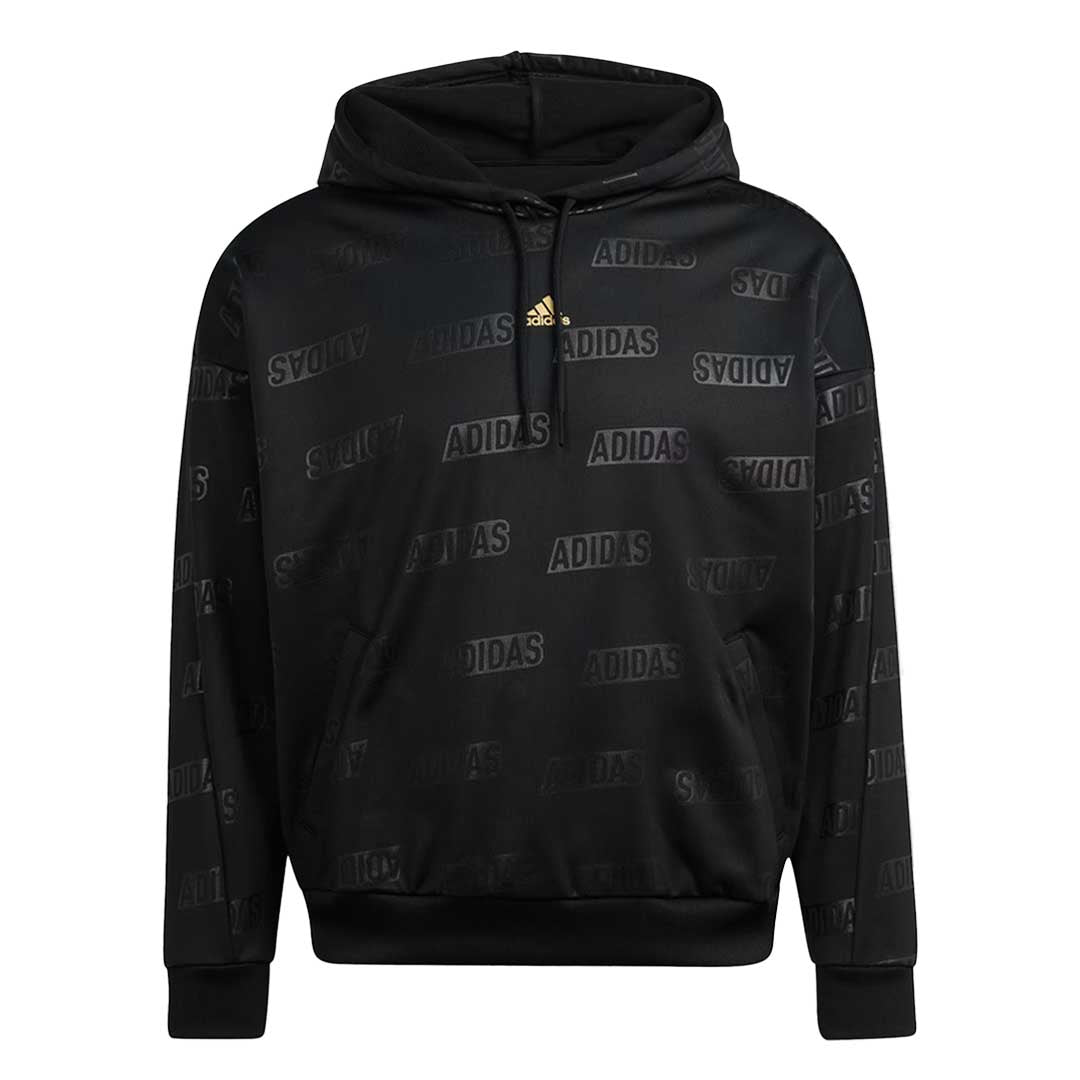 Adidas Women s Embossed Monogram Fleece Hoodie IM2586 Black XS