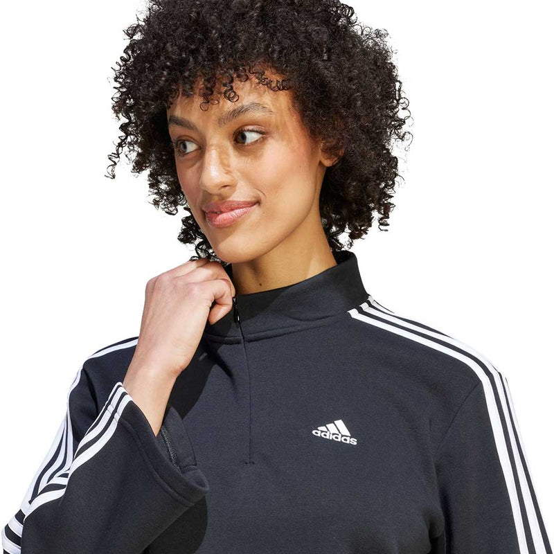 adidas - Sweat-shirt zippé en polaire Essentials 3 bandes pour femme (HZ5750)