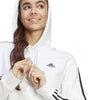 adidas - Sweat à capuche court Essentials 3 bandes en molleton pour femme (IC9912)