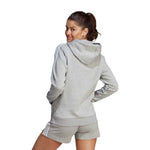 adidas - Sweat à capuche zippé en polaire Essentials 3 bandes pour femme (IM0236)