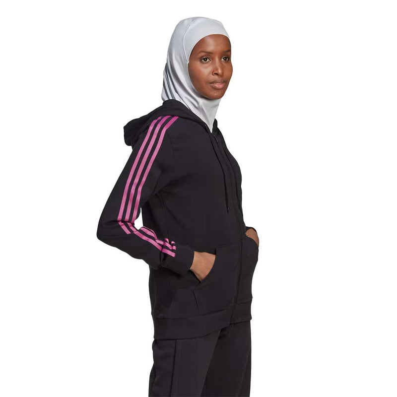 adidas - Women's Essentials 3-Stripes Full-Zip Hoodie (HL2058)