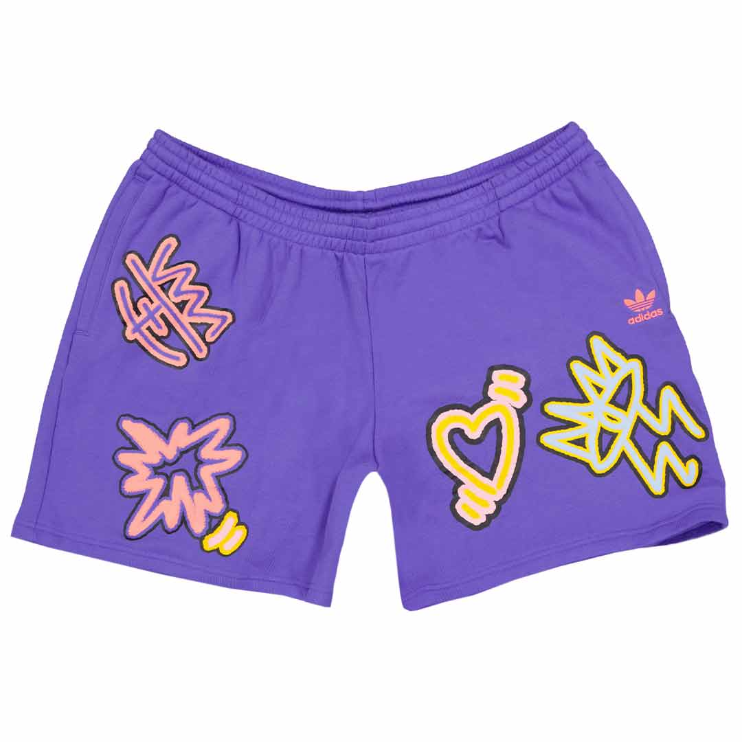 Adidas purple shorts online